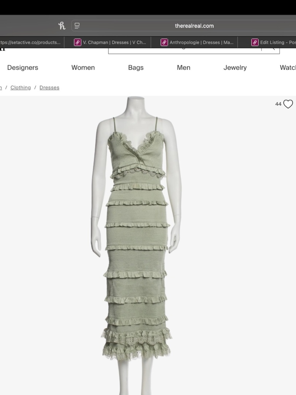 V. Chapman V-Neck Long Dress